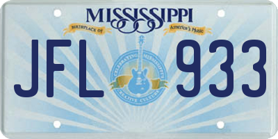 MS license plate JFL933