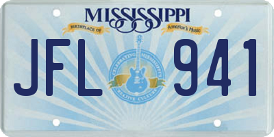MS license plate JFL941