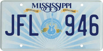 MS license plate JFL946