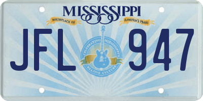MS license plate JFL947