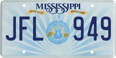 MS license plate JFL949