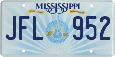 MS license plate JFL952