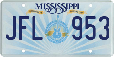 MS license plate JFL953