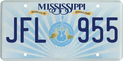 MS license plate JFL955