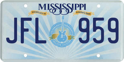 MS license plate JFL959