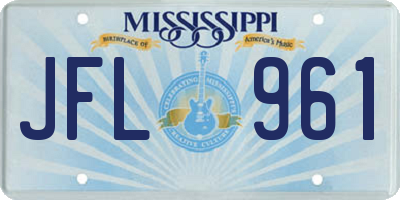 MS license plate JFL961