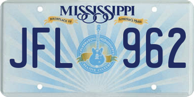 MS license plate JFL962
