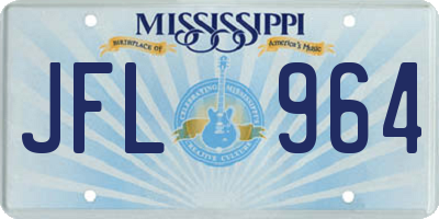 MS license plate JFL964