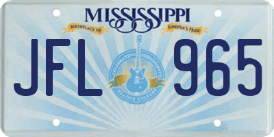 MS license plate JFL965