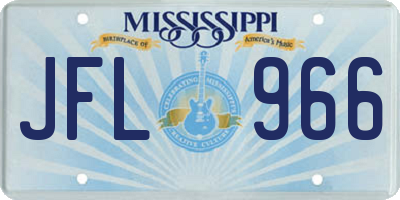 MS license plate JFL966
