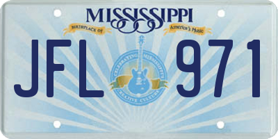 MS license plate JFL971