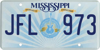 MS license plate JFL973