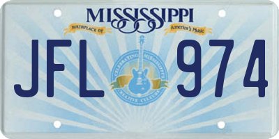 MS license plate JFL974