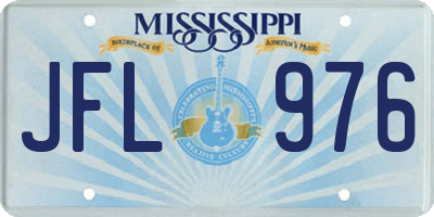 MS license plate JFL976