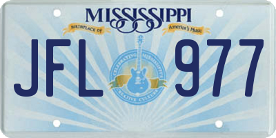 MS license plate JFL977