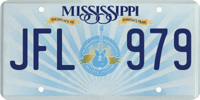 MS license plate JFL979