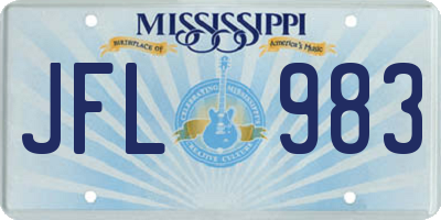 MS license plate JFL983