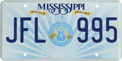 MS license plate JFL995