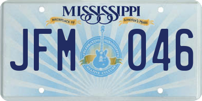 MS license plate JFM046