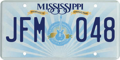 MS license plate JFM048