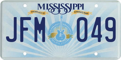 MS license plate JFM049