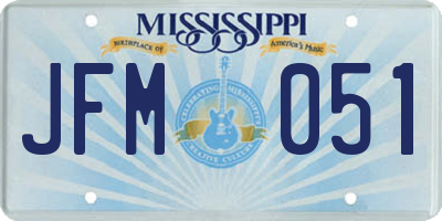 MS license plate JFM051