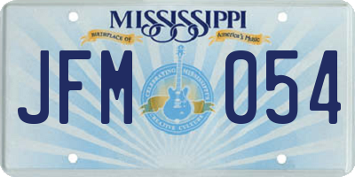MS license plate JFM054