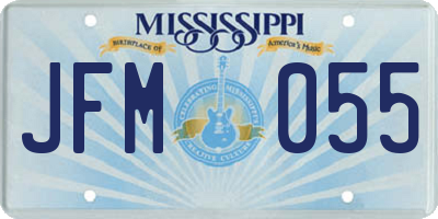 MS license plate JFM055