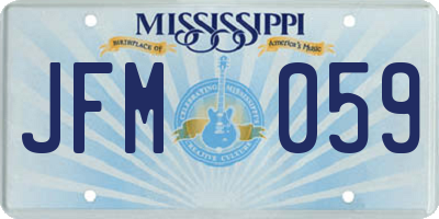 MS license plate JFM059