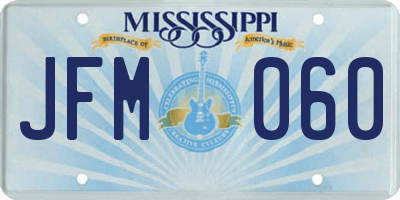 MS license plate JFM060