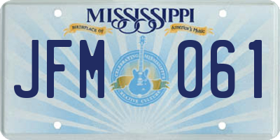 MS license plate JFM061