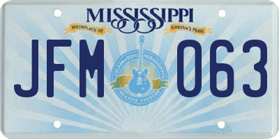 MS license plate JFM063