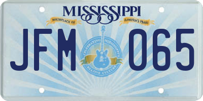 MS license plate JFM065