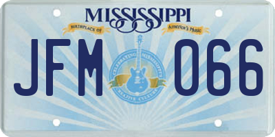 MS license plate JFM066