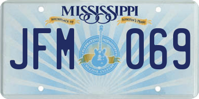 MS license plate JFM069