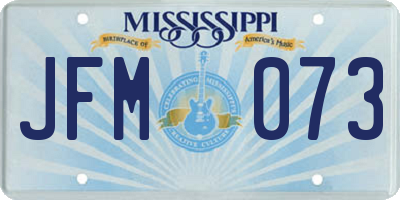 MS license plate JFM073