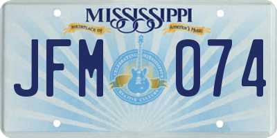 MS license plate JFM074