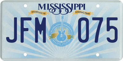 MS license plate JFM075
