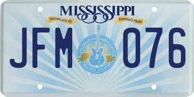 MS license plate JFM076