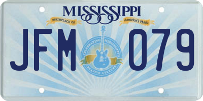 MS license plate JFM079
