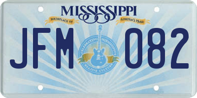MS license plate JFM082