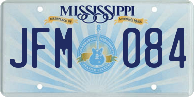 MS license plate JFM084