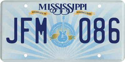 MS license plate JFM086