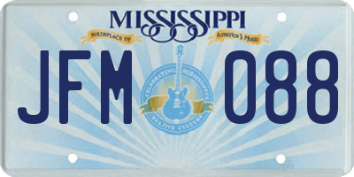 MS license plate JFM088