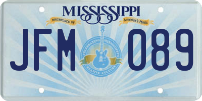 MS license plate JFM089