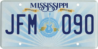 MS license plate JFM090