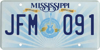 MS license plate JFM091