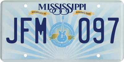 MS license plate JFM097