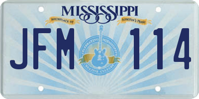 MS license plate JFM114