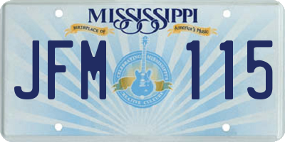 MS license plate JFM115